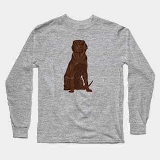 Chocolate brown labrador retriever Long Sleeve T-Shirt